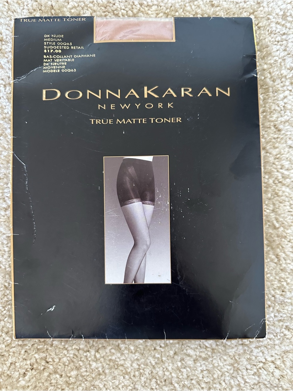 NWT Donna Karan New York True Matte Toner Nude Tights Pantyhose
